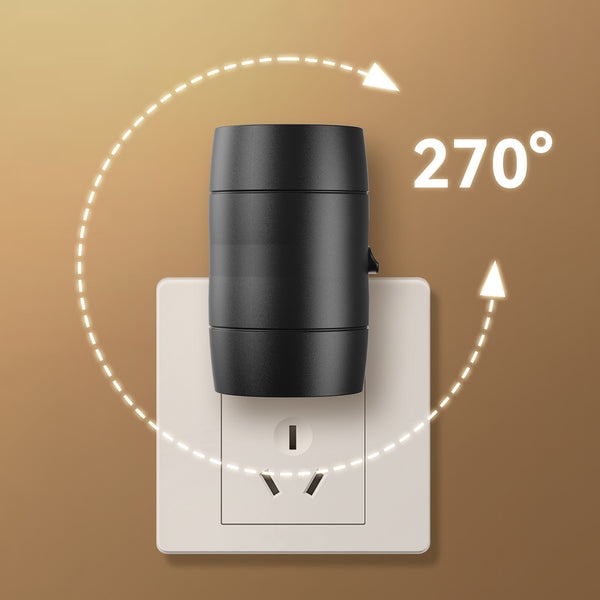 Direct Plug Brightness Adjustable Rotatable Light Small Induction Night Lamp