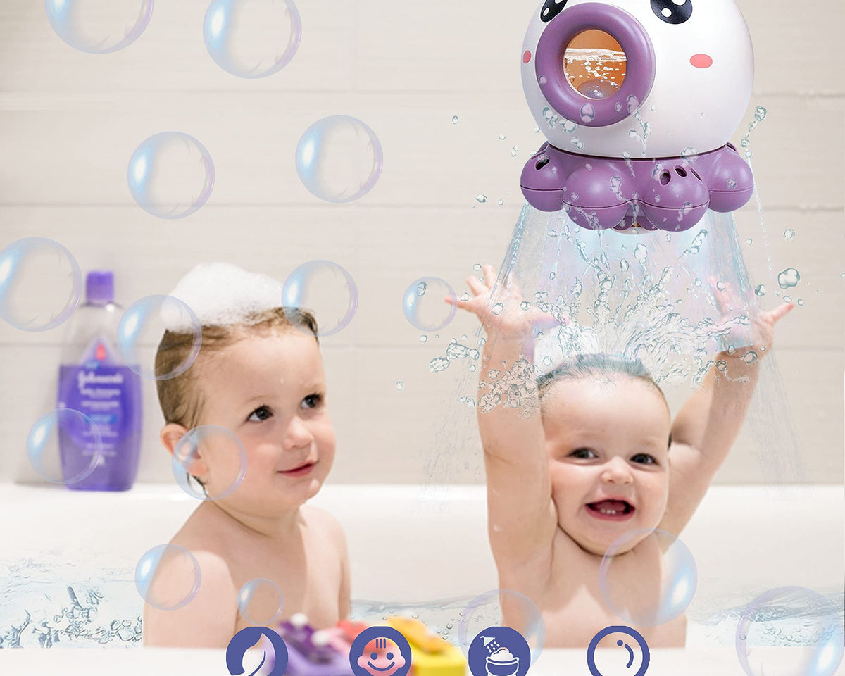 Octopus Fountain Bath Toy Water Jet Rotating Shower Bathroom