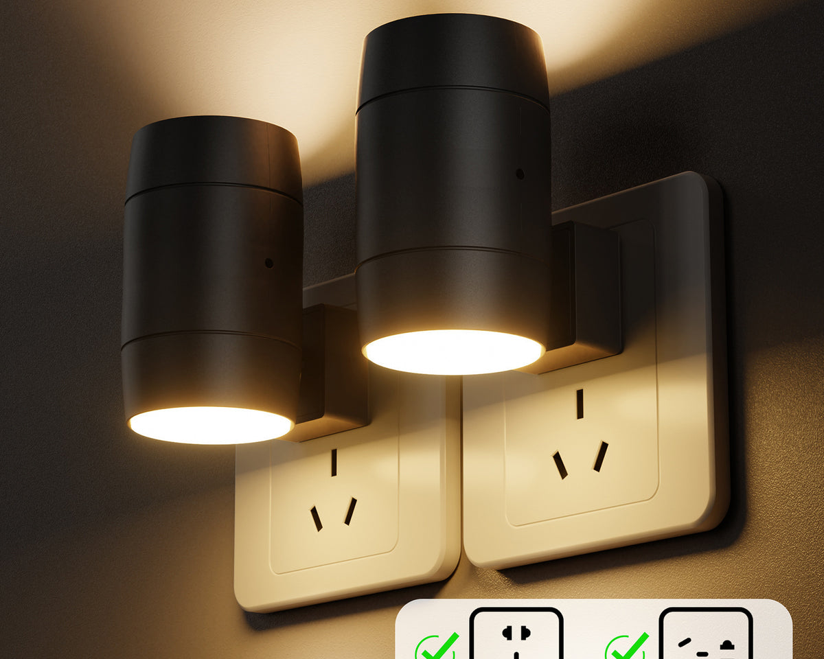 Direct Plug Brightness Adjustable Rotatable Light Small Induction Night Lamp
